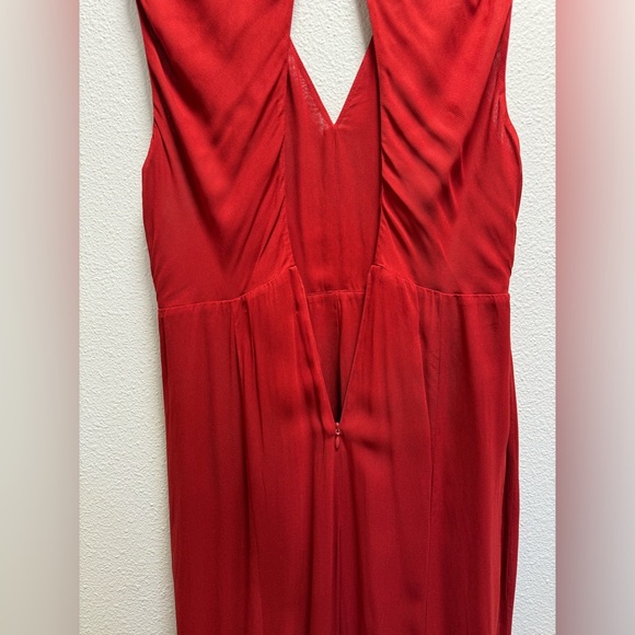 Reformation Sylvania Jumpsuit Romper Button Keyhole Pompeian Deep Red Size 10 - Picture 15 of 16